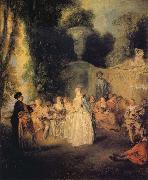 Jean-Antoine Watteau Fetes Venetiennes Sweden oil painting artist